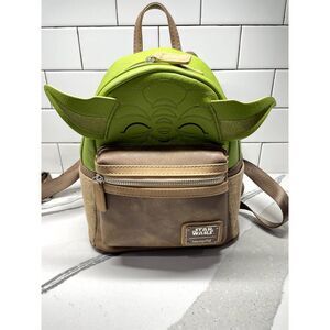 Loungefly Disney Parks Authentic Exclusive Yoda Mini Backpack Star Wars